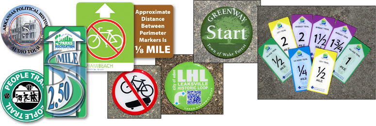 Custom Trail and Path Markers with Numbers Symbols and QR Codes