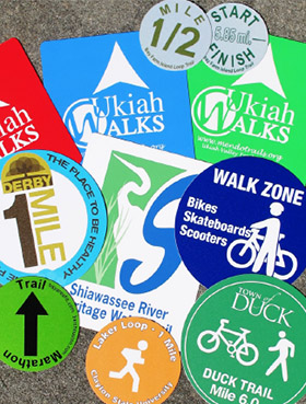 Custom Trail Decals that can be stuck to any dry surface