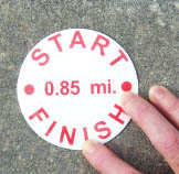Start Finish Distance Marker